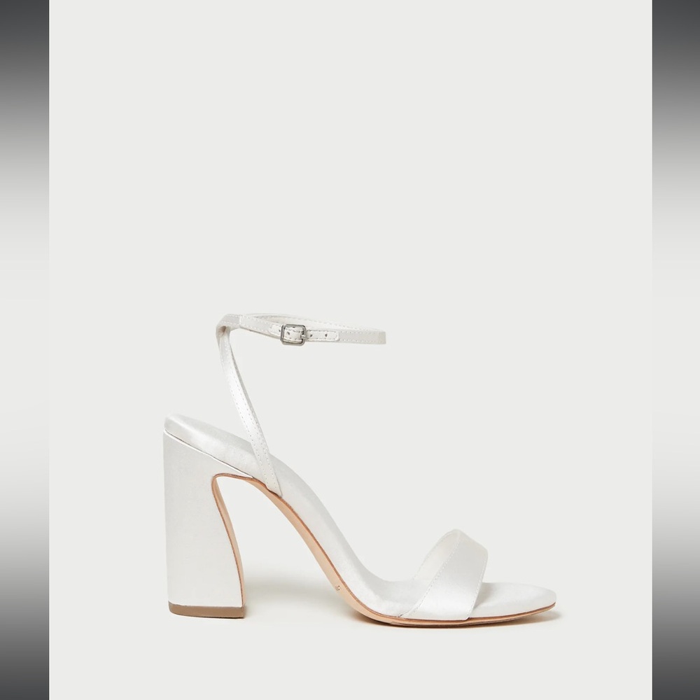 loeffler randall malia cream curved heel sandal